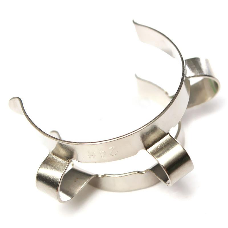 B97A-8Pcs 24 Stainless Steel Clip Keck Clamp For 24/29 24/40 Glass Ground Joint