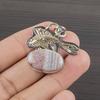 Natural Crazy Lace Agate Gemstone 925 Sterling Silver Jewelry  Pendant 1.24" AJP-2260