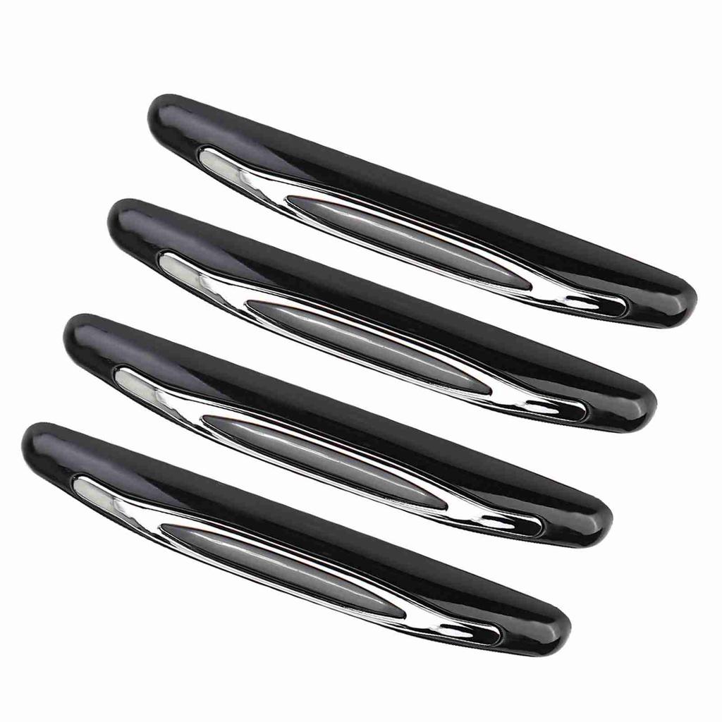 4pcs Car Door Guards Trim Cover Strip Corner Bumper Anti Collision Scratch or Black