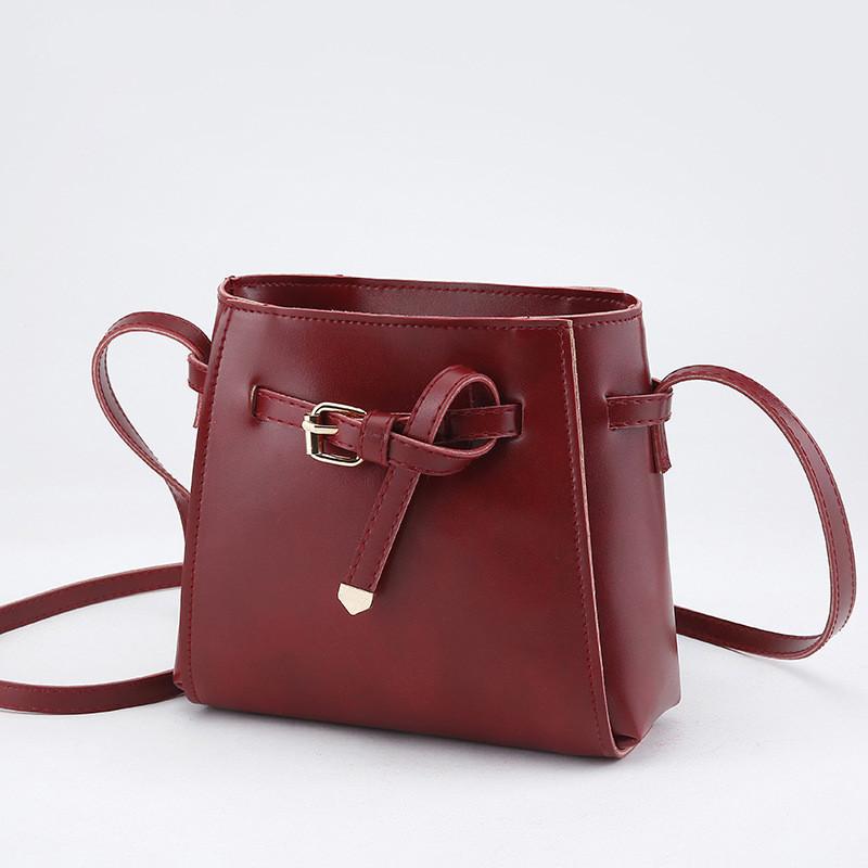Stylish Red Pu Small Shoulder Bag For Women With Simple Korean Design And Soft Texture