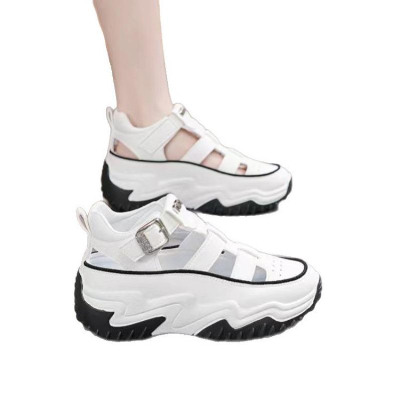 Fashion Casual Breathable Hollow Dad Shoes Women's Summer New Wear-resistant Thick-soled Small Height-increasing Sandals