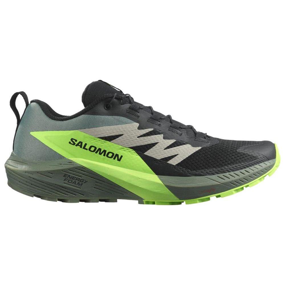 Salomon Sense Ride 5 Casual Comfortable Professional Shock Absorption Non-Slip Low-Top Outdoor Functional Shoes Unisex Shoes Black Green 473111