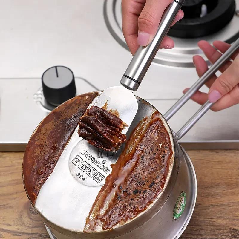 Stainless Steel Spatula Multi-Purpose Scraper Tile Flat Scraper Floor Glass Deglue Kitchen Refrigerator Cleaning Tools Spatula