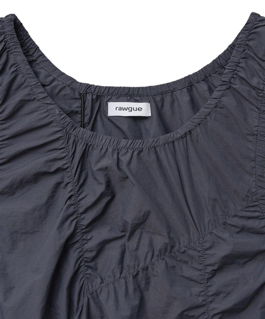 Lougeu Mini Bag Shirred Dress_Navy