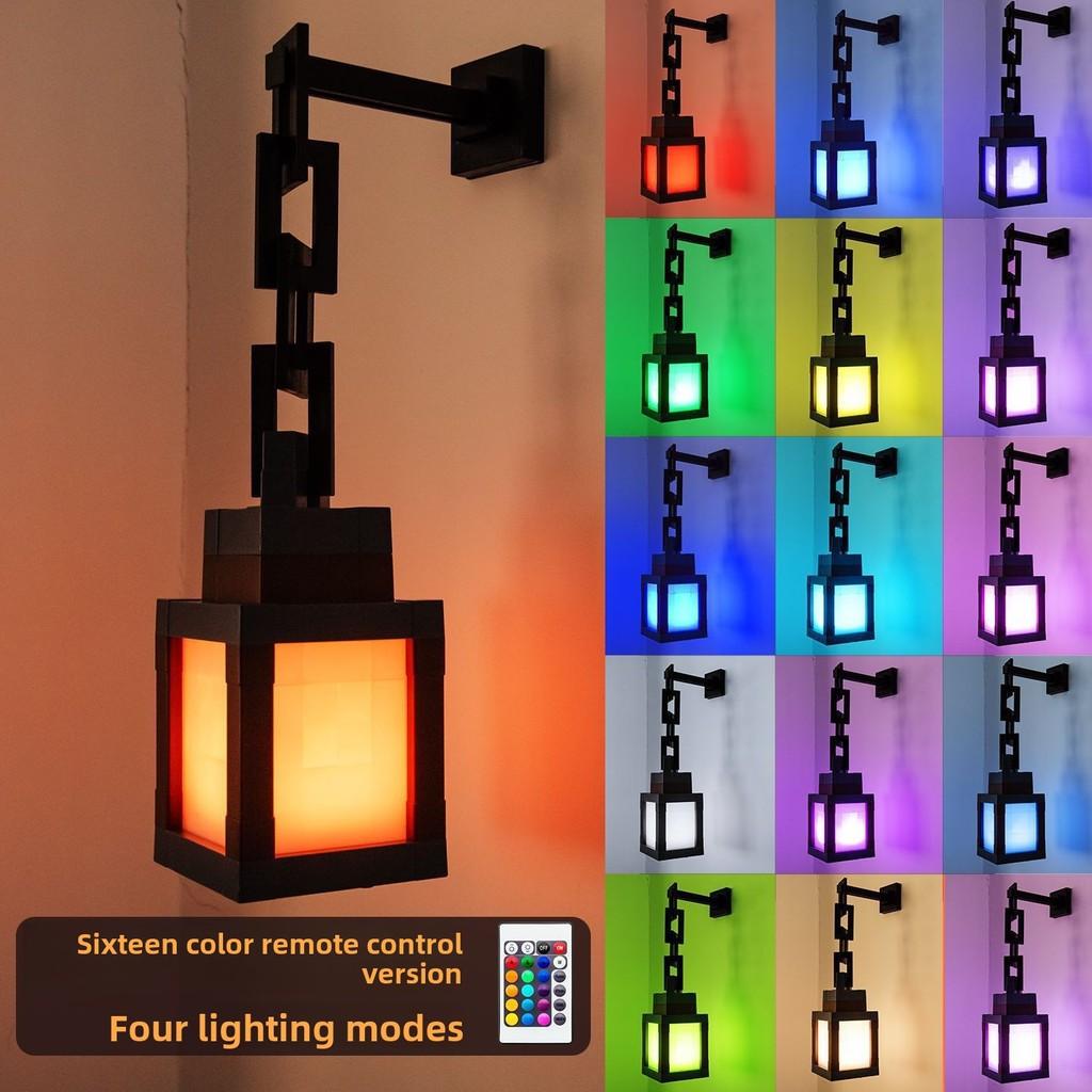 Minecraft Pixel Wall Lamp Rgb Led Remote Control Creative Decor For Gaming Fans