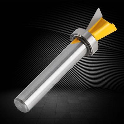 Broca Fresadora para Cola de Milano Sólida Corte Suave Resistente al Calor Vástago de 8 mm Fresadora de Madera para Cola de Milano para Carpintería