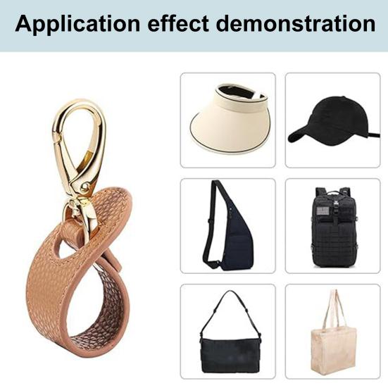 2/3/4 Stück Kunstleder Hutclip Freihändig Tasche Rucksack Handtasche Gepäck Hängende Baseballkappe