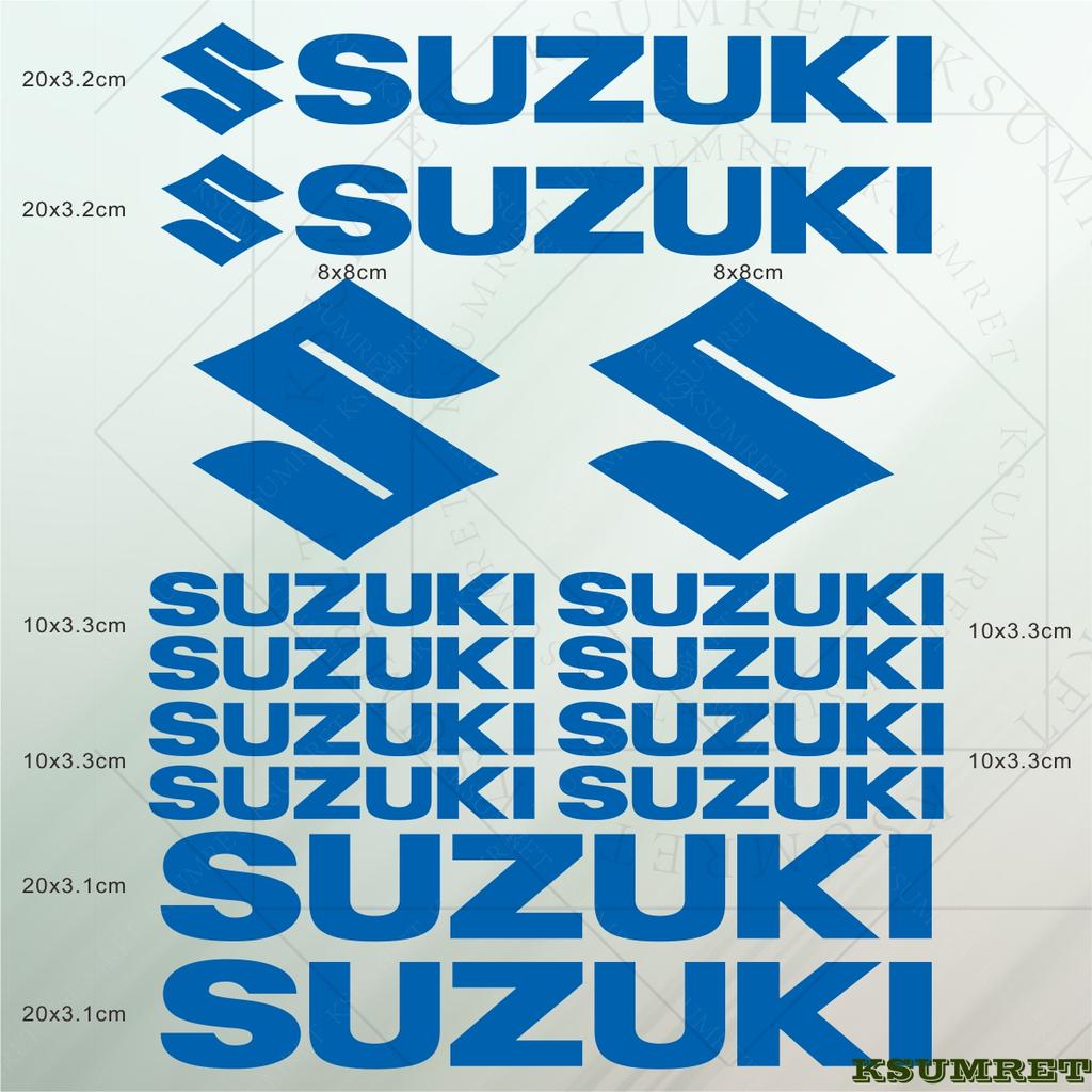 For Suzuki Motorcycle Sticker Decals Helmet Logo Set
