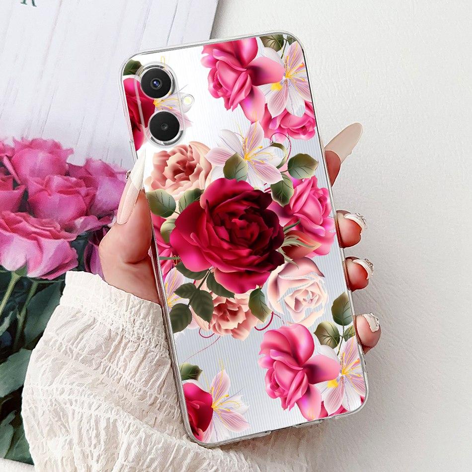 For Samsung Galaxy A07 2025 Elegant Floral Butterfly Phone Case For Samsung A07 SM-A075F Soft Silicone TPU Cases