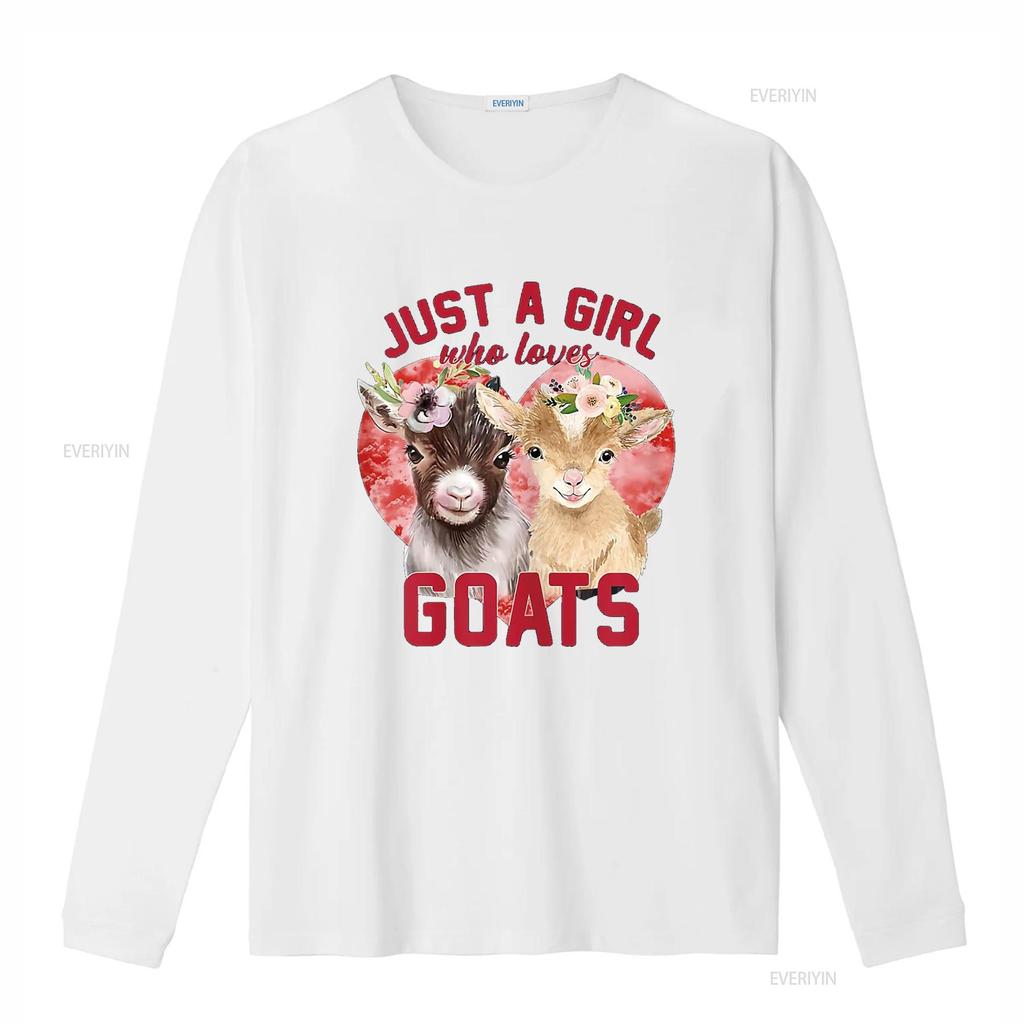 Goat Girl Women Mom Farmer Just A Who Loves Goats T Shirt Vintage Washed Versatile Fashion Streetwear Unisex Designer Clothes