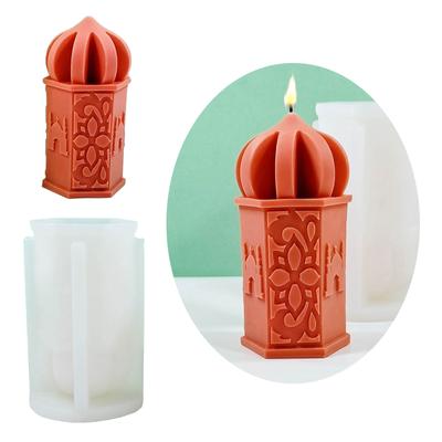 Muslimische Moschee Silikon Kerzenform Gips Harz Seifenformen Aromatherapie Kerzenherstellung 3D Eid Gipsform Heimdeko