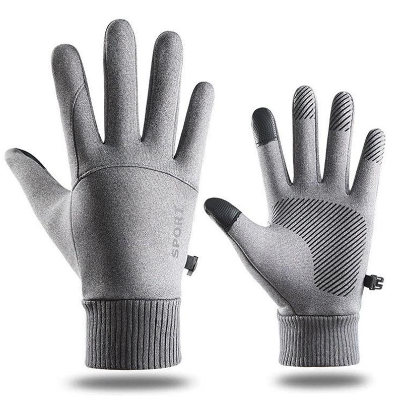 Winter Snow Warm Gloves Outdoor Cycling Full Finger TouchScreen Gloves Waterproof Fleece Gloves for Running Skiing Motorcycle