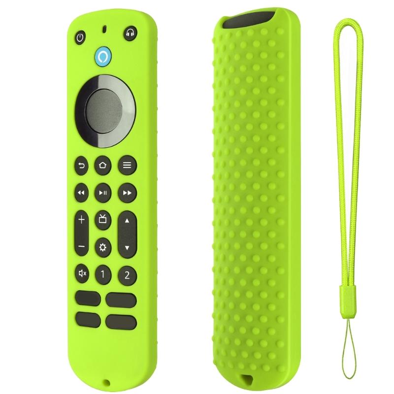 Silicone-Case Compatible for Alexa Voice Remote Controller Shockproof-360° Protective Soft Cover Skin Non-slip Dustproof