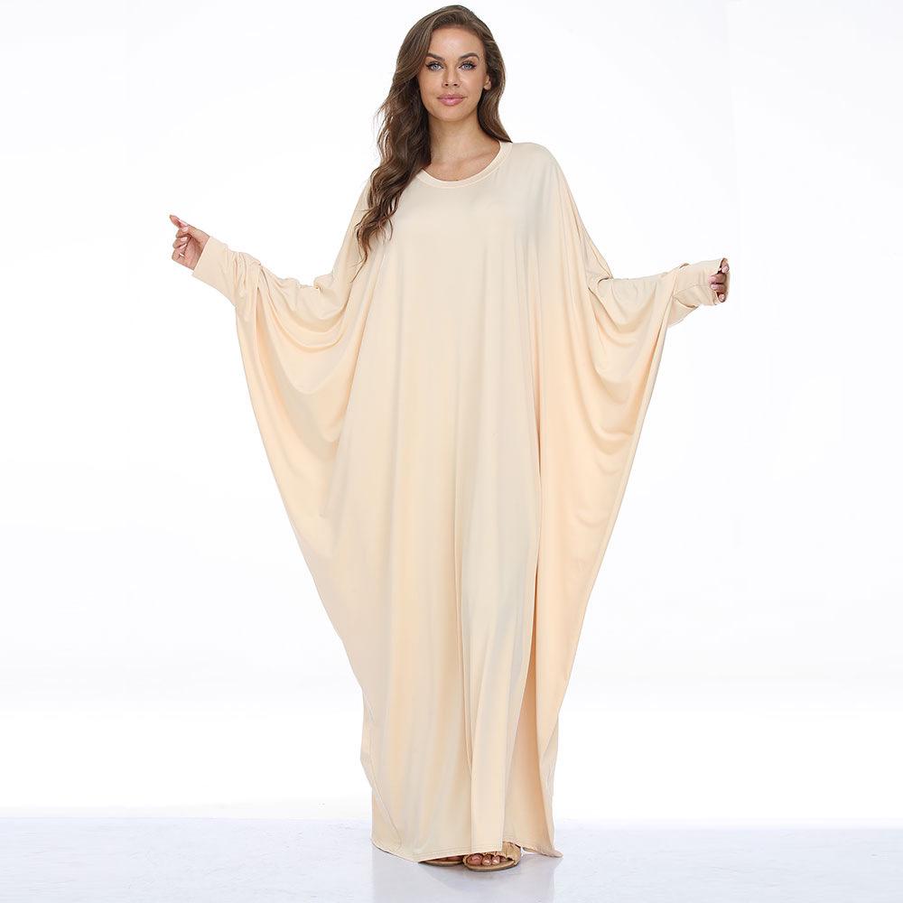 Dubai Plus Size Batwing Sleeve Casual Dress for Women - Muslim Robe