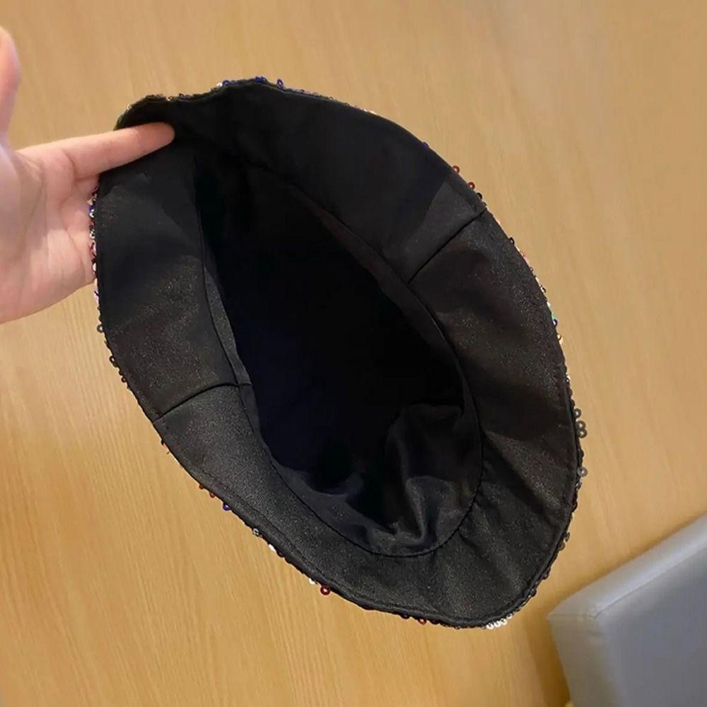 Polyester Panama Hat Color Mix Women's Hat Casual Sequin Hat Outdoor