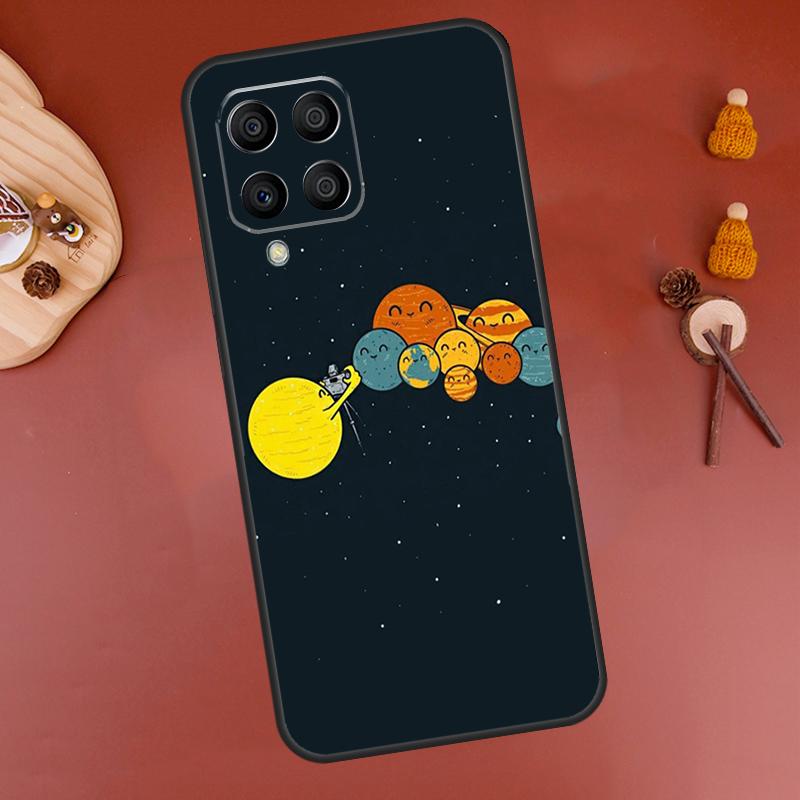 Outer Space Planet Stars Moon Case For Samsung Galaxy M52 M32 M22 M12 M13 M23 M33 M53 M14 M34 M54 M20 M30s M31s M51 Cover