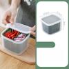2 Grids Food Fruits Vegetables Storage Box Kitchen Ginger Garlic Box with Drain Basket for Kitchen Fresh-keeping Food Storage1PC