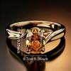 Yanbai temu light luxury minimalist copper inlaid zircon smooth irregular geometric exquisite women's ring