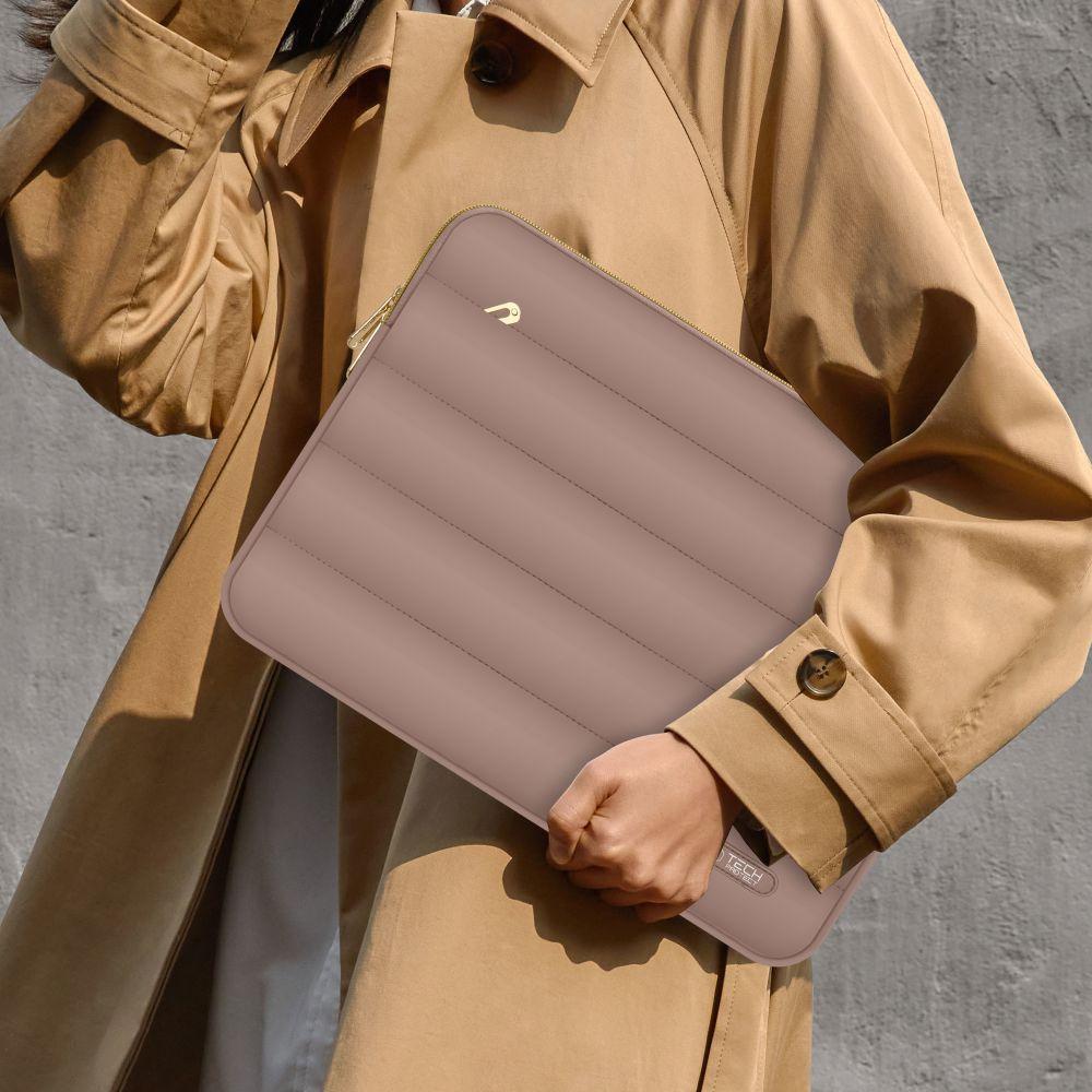 Torba pokrowiec Puffy na laptopa 13-14'' + etui na akcesoria - brązowy