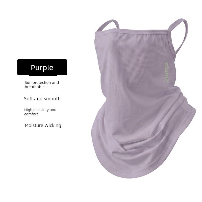 Summer Sun Protection Face Mask for Men and Women, Full-Face Sunshade with Ear Loops, Cycling Ice Silk Neck Gaiter, Face Protection Against Uv Rays