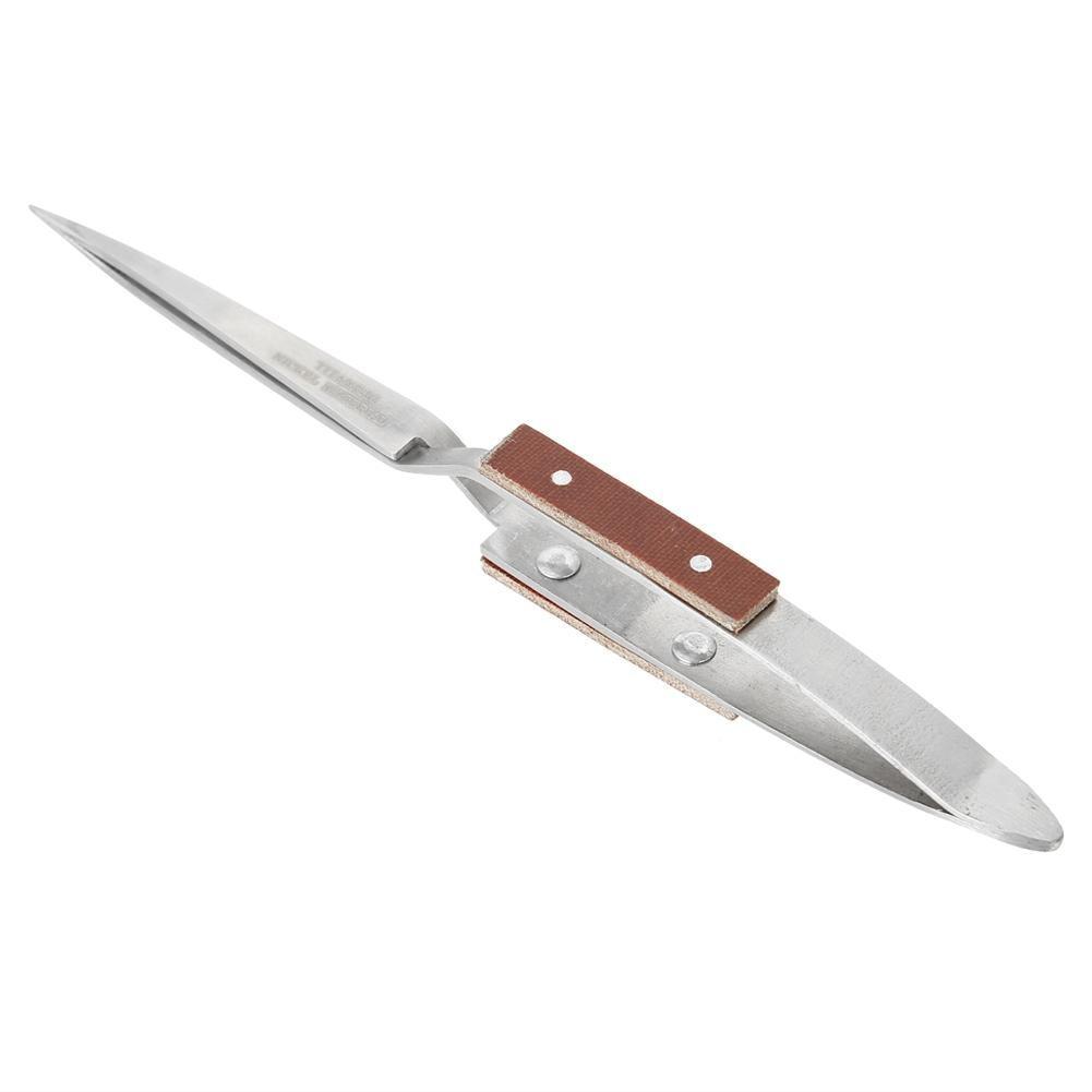 Pro Jewelry Lötpinzette, gerade, gebogene Spitze, selbstsichernde Schweißpinzette, Kreuzverriegelung, Schmuckherstellung, Bastelwerkzeug für Juweliere