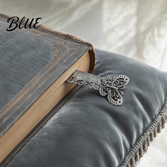 Classical Charm Bookmark Butterfly Ginkgo Ruler 2 in 1 Metal Measuring Page Marker