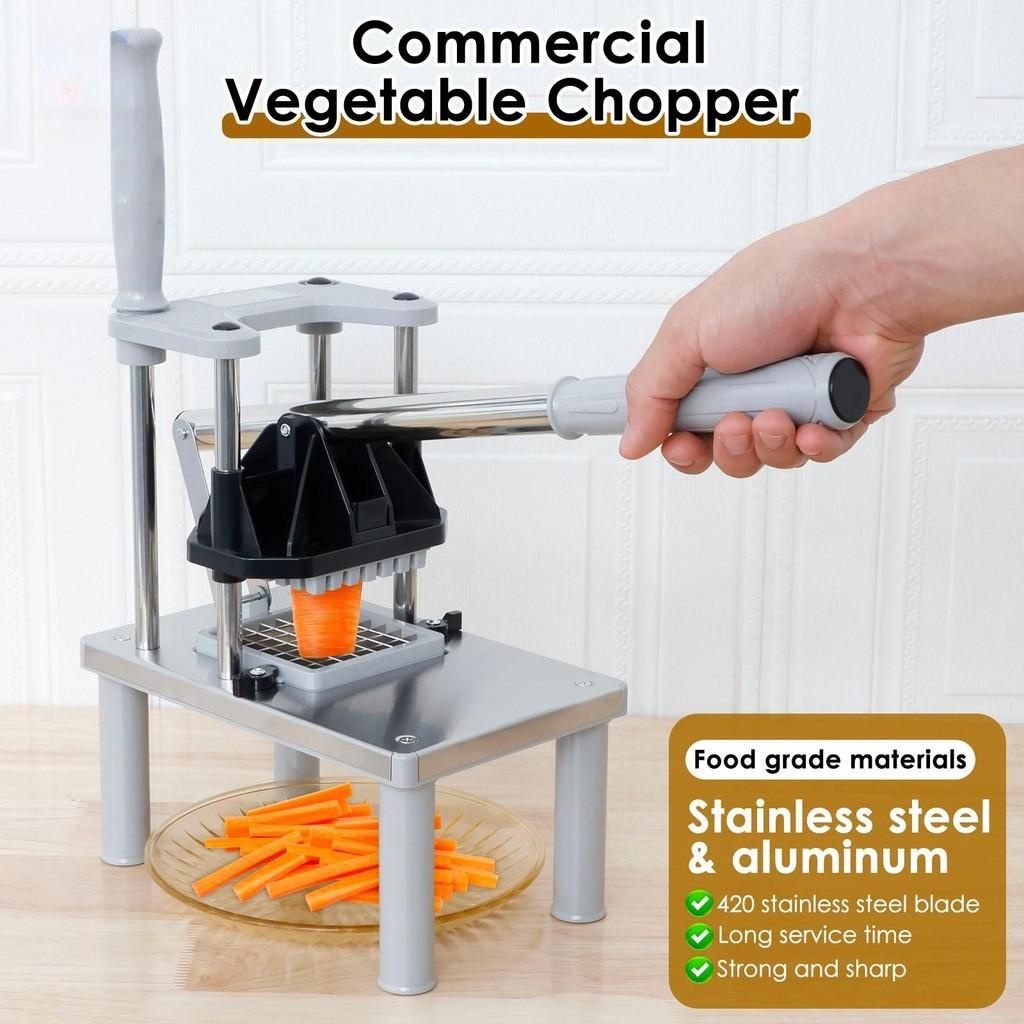 Tritaverdure e Frutta Robusto Acciaio Inossidabile Tagliaverdure Cubetti Tagliapatatine Fritte Professionale Tritaverdure