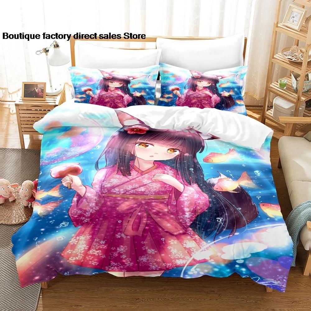 Azur Lane Anime Bedding Set Single Twin Full Queen King Size Duvet Cover Bed Sheet Set 2-3PCS