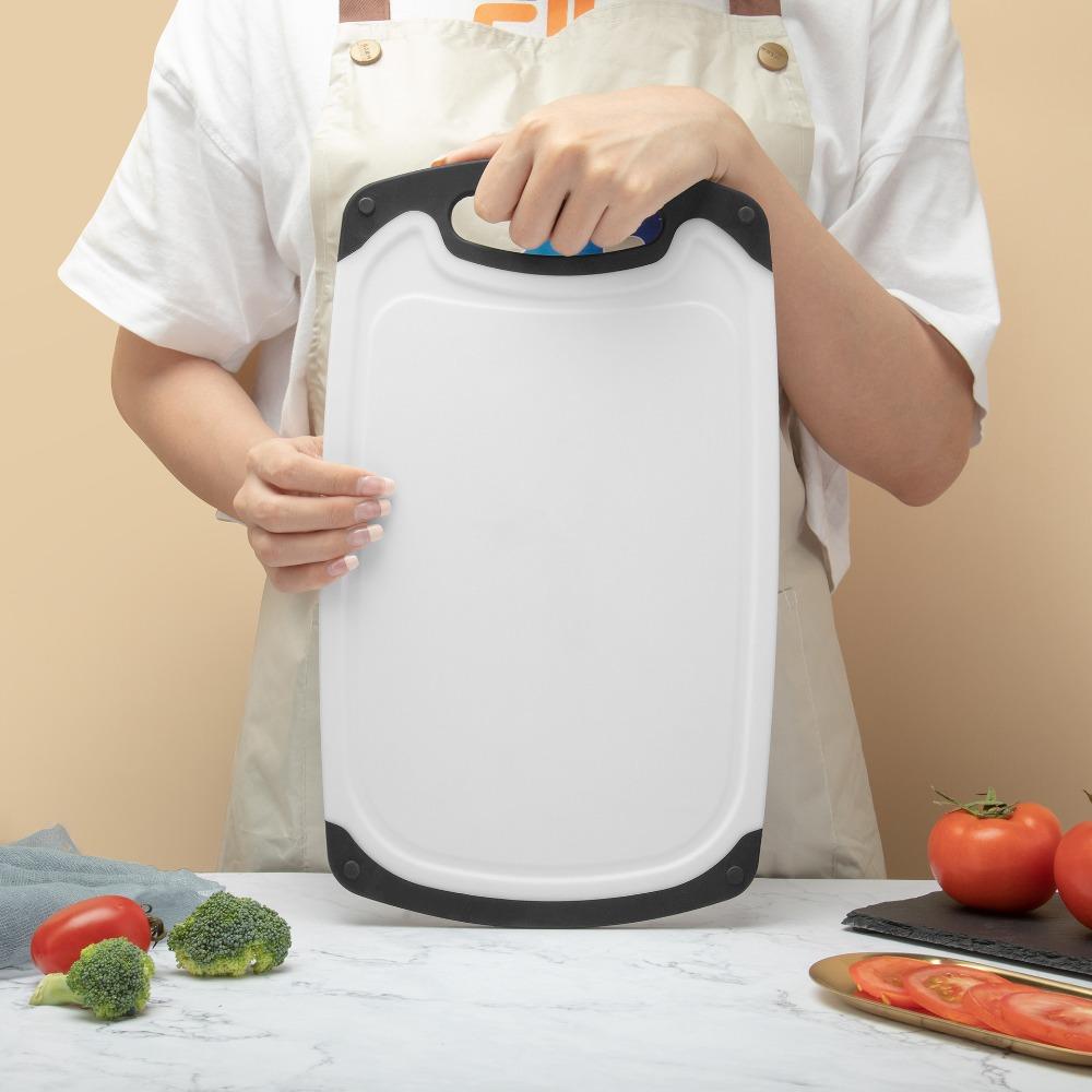 3Pcs Plastic Baby Food Cutting Board Set Groove Design Chopping Block Chopping Board Vegetable