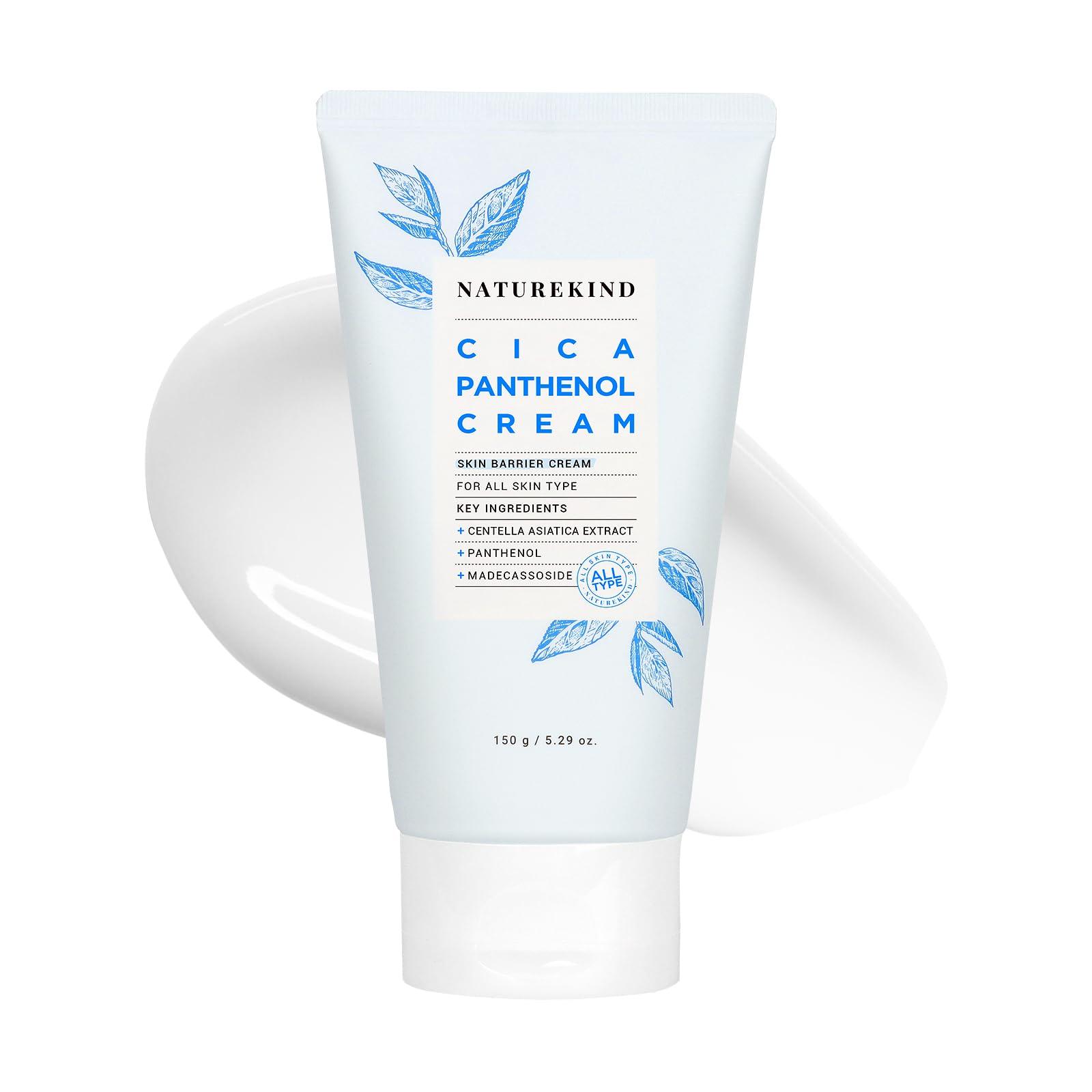 

NATUREKIND Cica Panthenol Cream CICA Cica Panthenol Face Moisturizing Care for and Dry Korean Skincare Cosmetics 150ml, Cream, Rough, Sensitive, Skin,