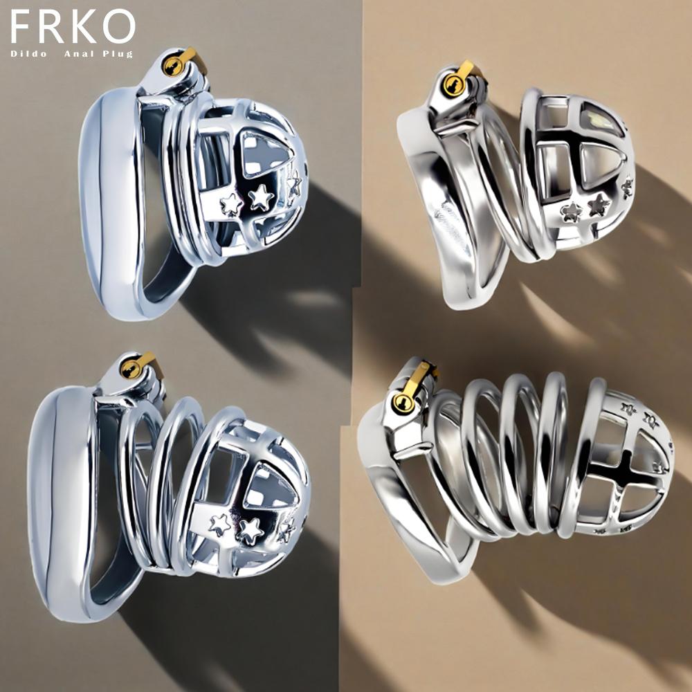 FRKO Stainless Steel Male Chastity Cage Binding Tool Hollow Lock Cage Device BDSM Sex Toys For Men Slave Gays Anti-Cheating 18+ Good product