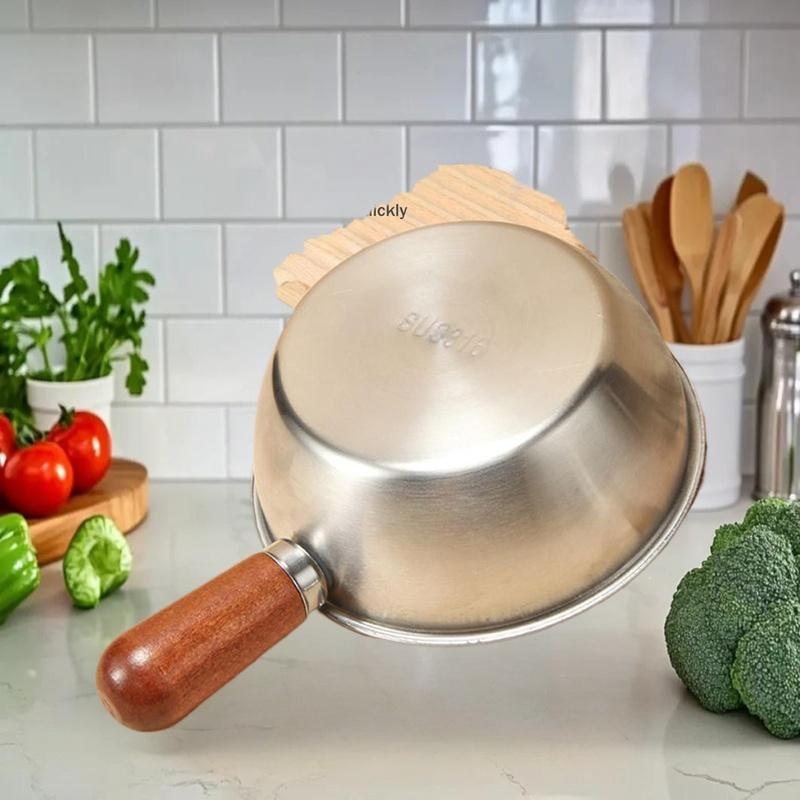 Mini Olla de Acero Inoxidable de Alta Calidad, Ideal para Cocinar Sopa, Leche y Recetas a Base de Aceite