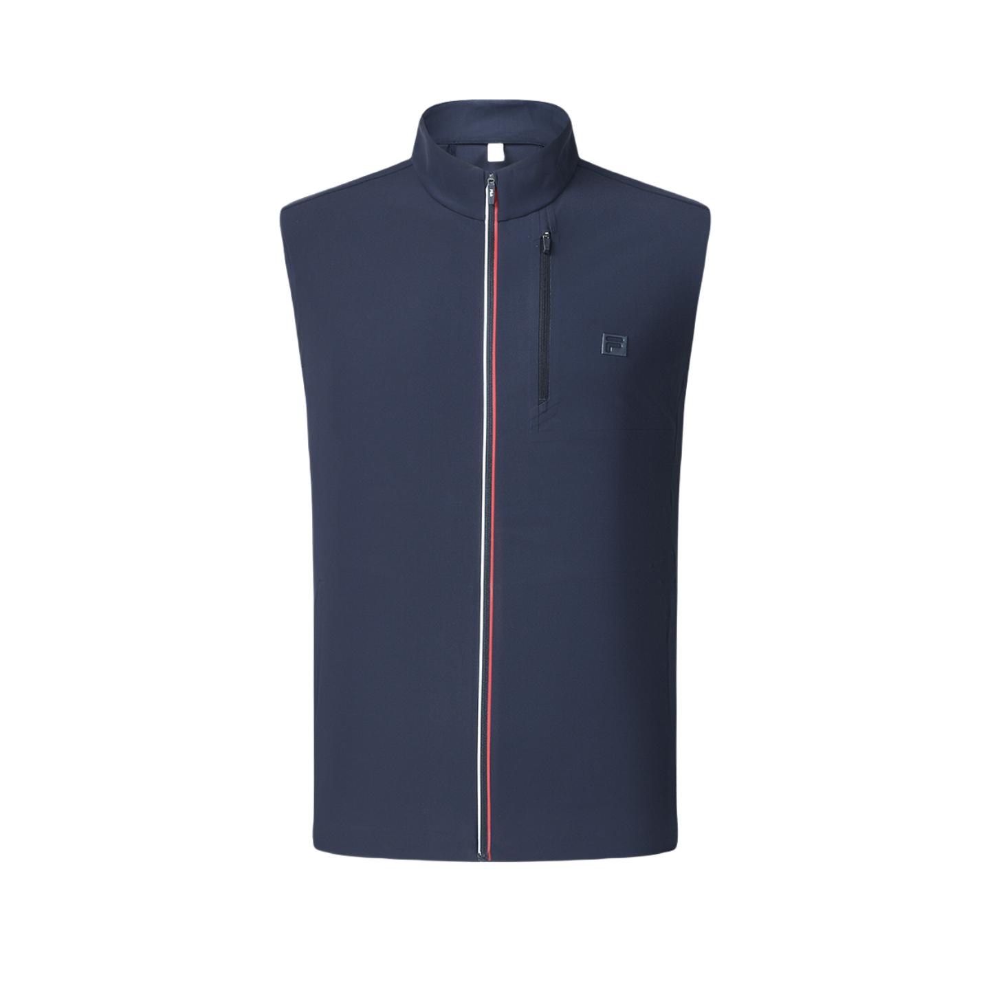 

Fila Golf Knitted Vest Men Vests Tidal-Blue A11M425502FDB M