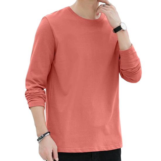 Herren Oberteile Rundhals Langarm Herbst Oberteile Einfarbig Dünne Unterteile Regulärer Stil Lässige Pullover