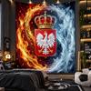 Wall Hanging Tapestry Poland Football Print Cloth for Living Room Bedroom Home Decor