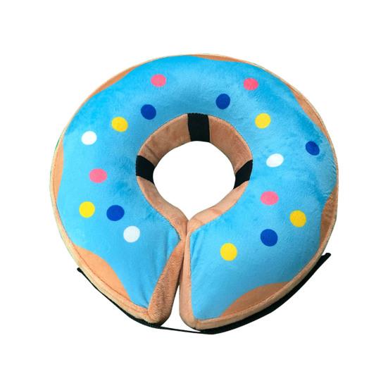 Pet Collar Cartoon Printing Fastener Tape Adjustment Inflatable Dog Lick-Proof Collar After Surgery Pet Supplies