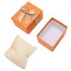 Uhrenaufbewahrungsbox Schleife Uhrenetui Uhren-Geschenkbox für Weihnachten Jubiläum GeburtstagOrange