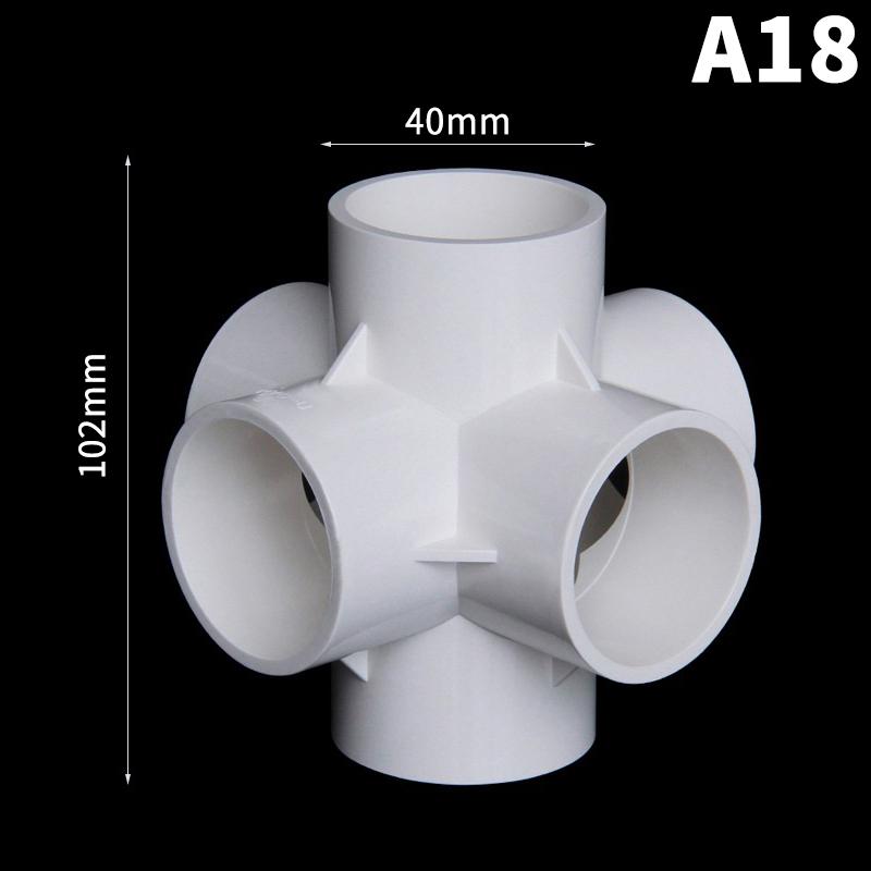 Heavy Duty PVC Pipe Coupler 20/25/32/40/50mm 3/4/5/6 Way 3D Connectors for Agricultural Irrigation DIY Pipe Rack Plumbing Repairs