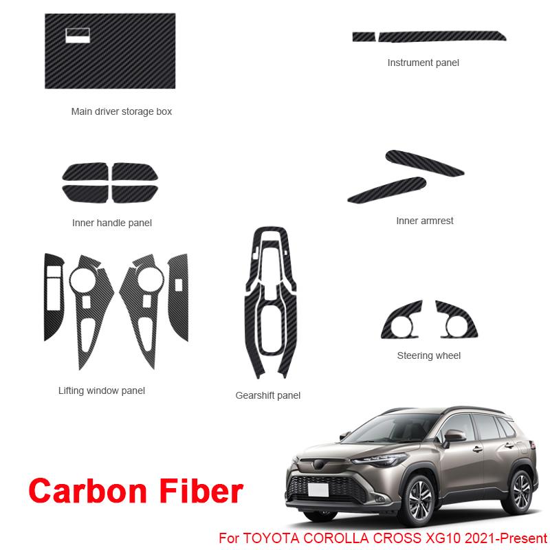 Car Interior Sticker For Toyota Corolla Cross XG10 2021-2025 Lifting Window Panel Decal Gear Dashboard Protective Film Accessory