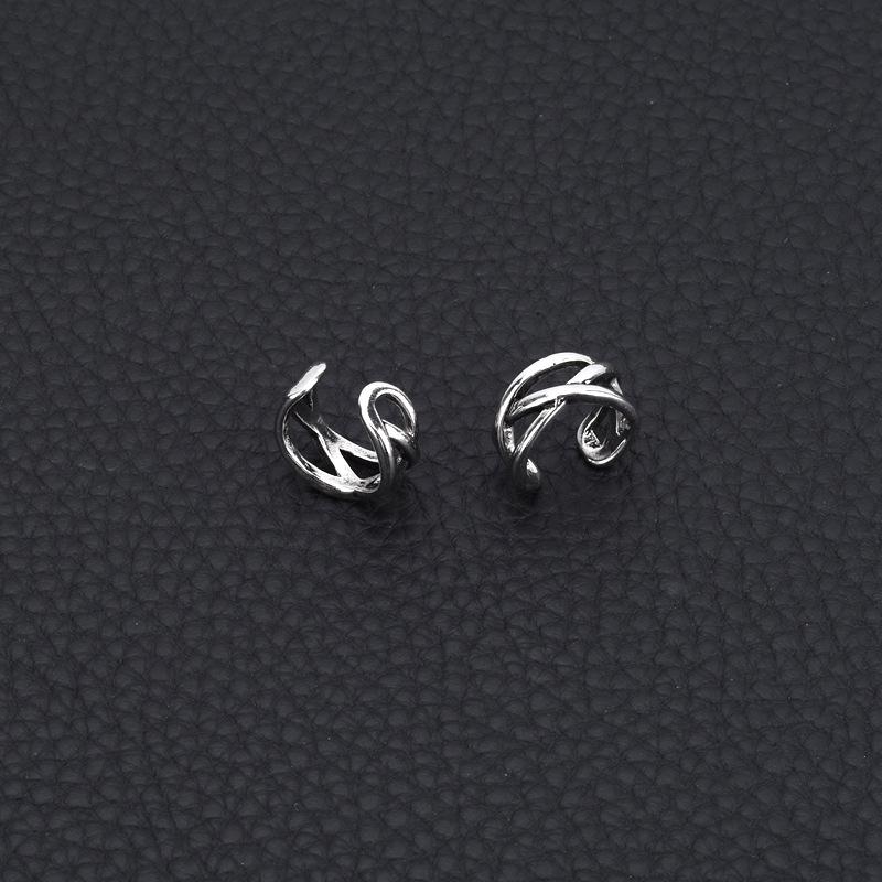 Korean Style Unisex Non-Piercing Ear Clips: Fake Dangle Earrings & Cartilage Studs for Men & Women