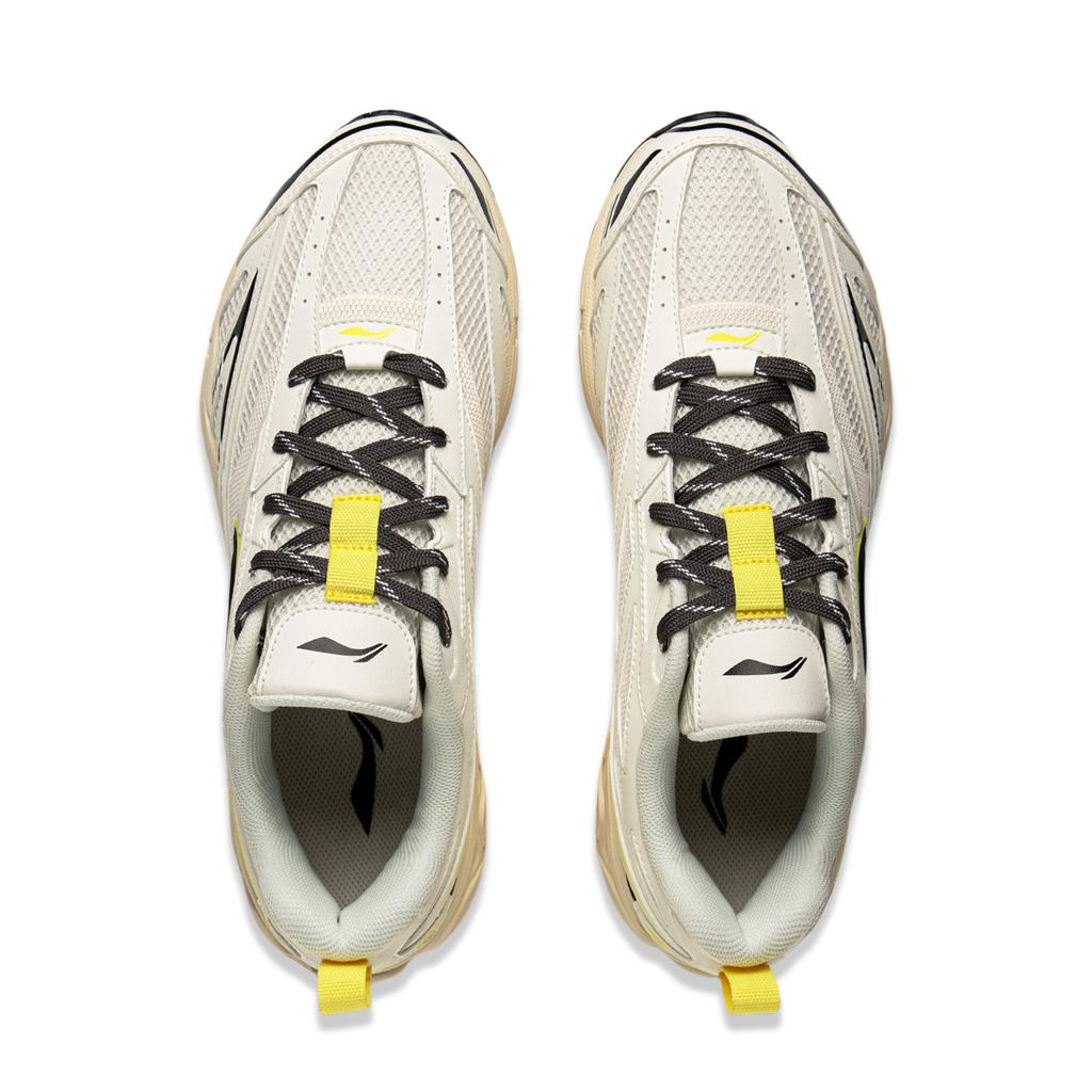 New LiNing Cushioning, Slip Resistant, Abrasion Resistant, Rebound Low Top Casual Running Shoes Men's Ecru ARXV001-3