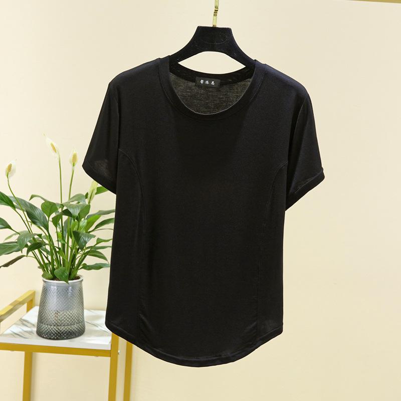 Women's Short Sleeve Modal T-Shirt - Fashionable, Versatile, Slimming Summer Blouse