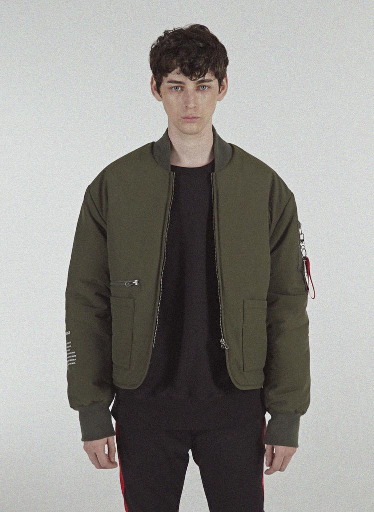 Bledition Oversized Ma-1 Jacket Khaki