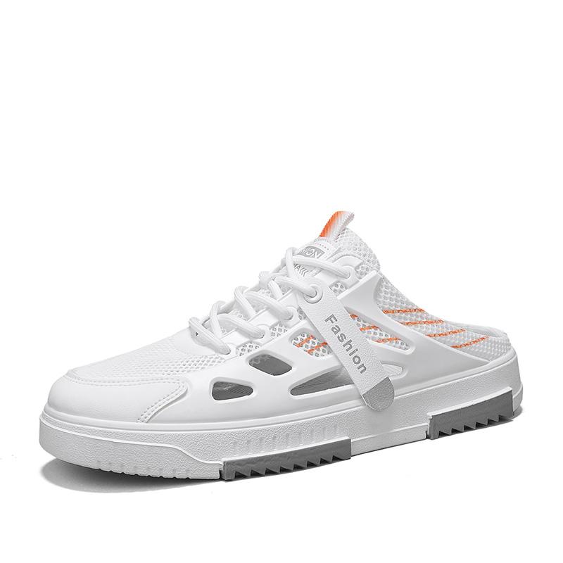 

2025 Сетчатые полуботинки для мужчин Мюли Без задника Плоские кеды Платформа С открытой пяткой Повседневная обувь Лоферы Тапочки Мужские шлепанцы Сандалии 39