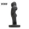 Hollow Love Shape Statue Abstract Woman Statue, Matte Black Resin Art Sculpture, Family of Four Finish Sculpture for Modern Minimalist Home Decor