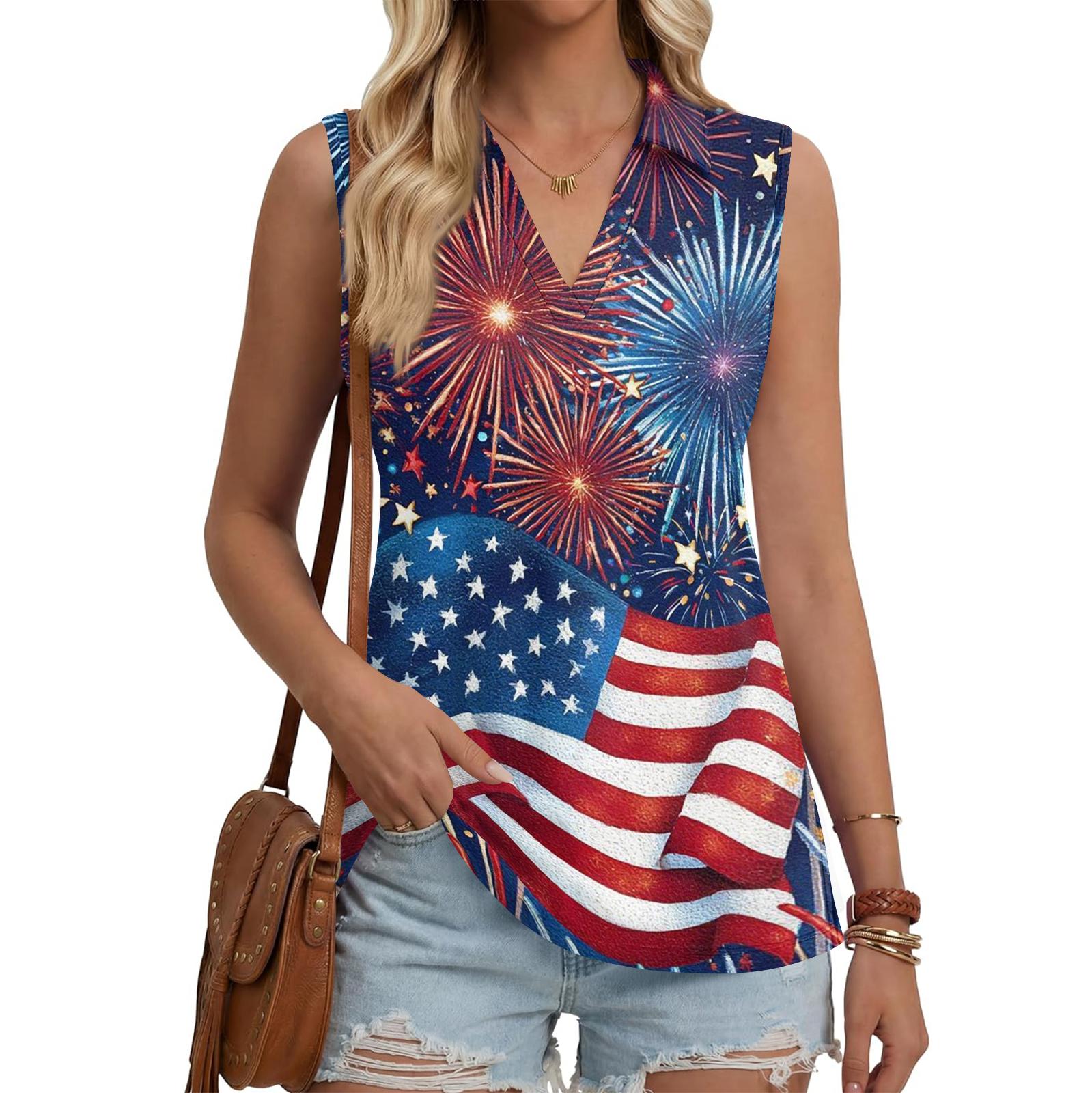 Women s Fashion Casual Lapel Sleeveless Color Shirt Women s V-Neck Up Tops L