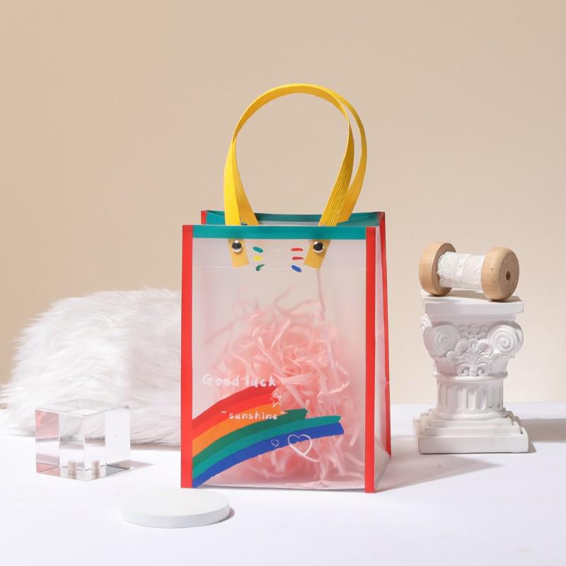 Kindergarten Party Favor Gift Bag with Transparent Handle for Back-to-School and Birthday.