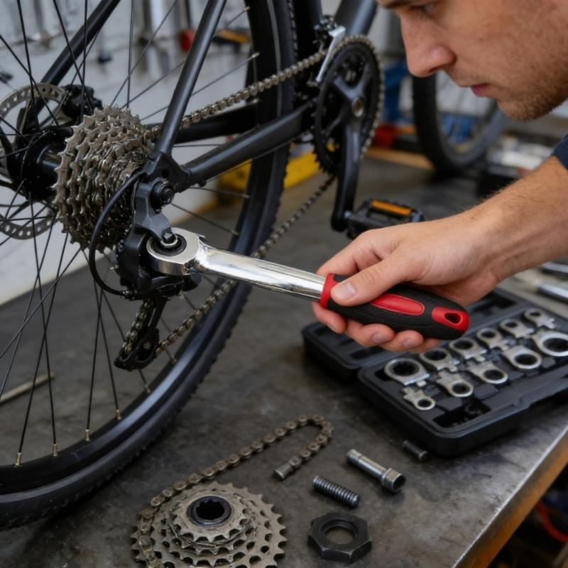 26PCS Ratcheting Wrench Set with Interchangeable Head 72 Tooth Spanner Repair Tool Kit for Car Bike Maintenance