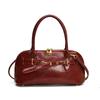 Premium retro brown small bag 2025 new fashion versatile women's messenger bag super fire portable shell bag