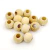Diy Loose Bead Wood Bead Jewelry Accessories 10-25Mm Log Color Large Hole Lotus Wood Round Beads Handmade Beading